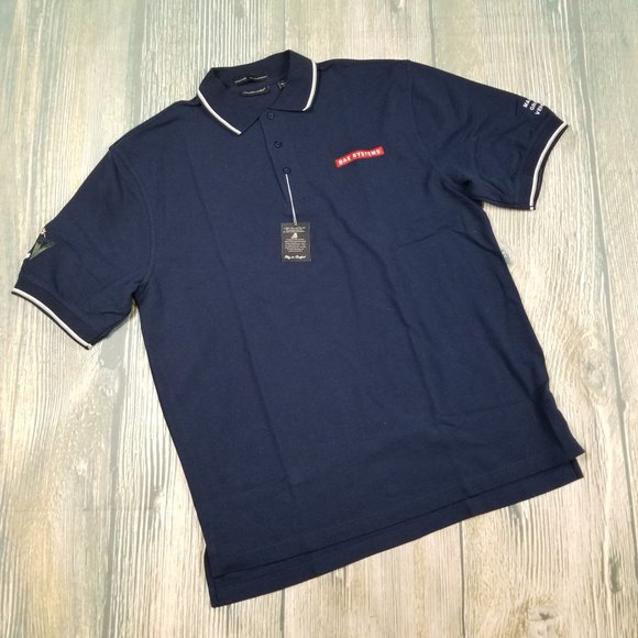 New BAE SYSTEMS DUNBROOKE MGV navy polo top